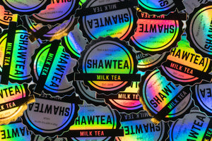 Holographic ShawTea Milk Tea Sticker