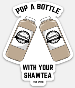 Pop A Bottle With Your ShawTea Milk Tea Sticker